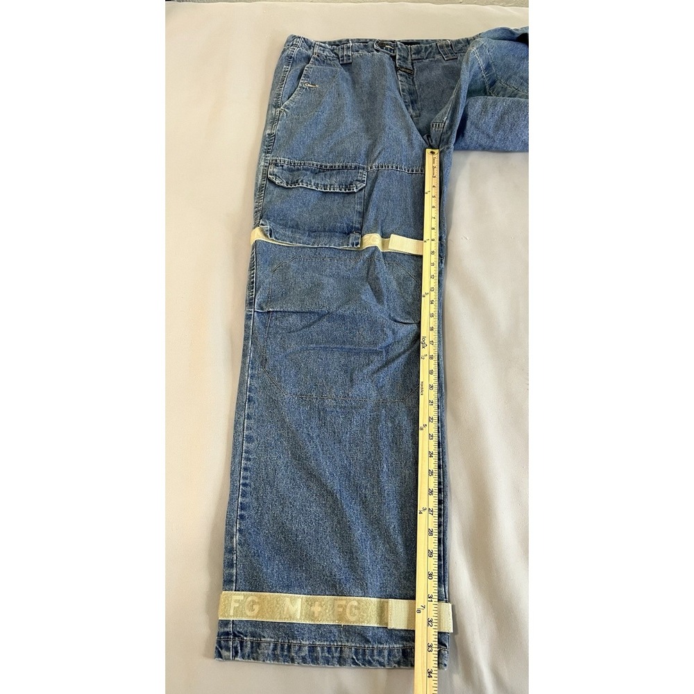 VNG Marithe Francois Girbaud Jeans Mens 38 Blue Baggy‎ Shuttle Tape Skater Y2K - Picture 2 of 16